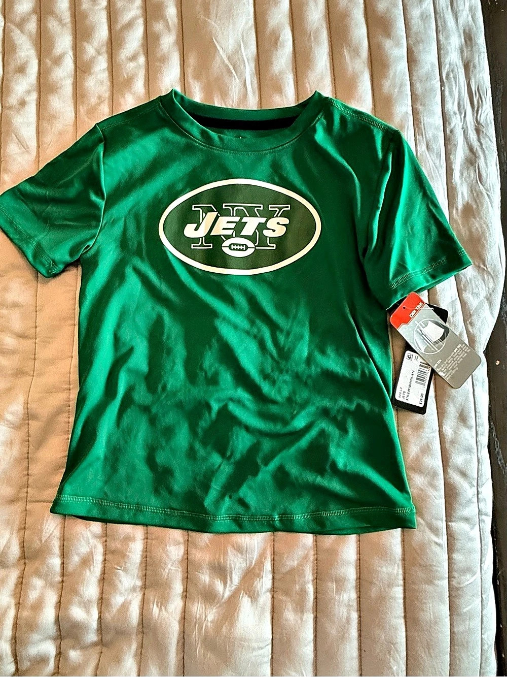 NFL New York Jets Green Short Sleeve Tee Boys Large NWT